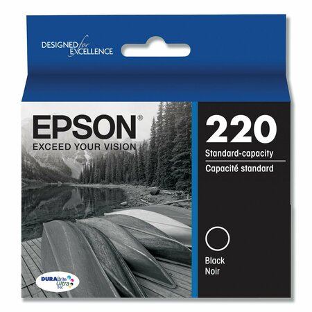 EPSON T220120S (220) DURABrite Ultra Ink, 175 Page-Yield, Black T220120S
